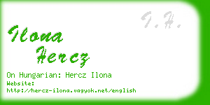 ilona hercz business card